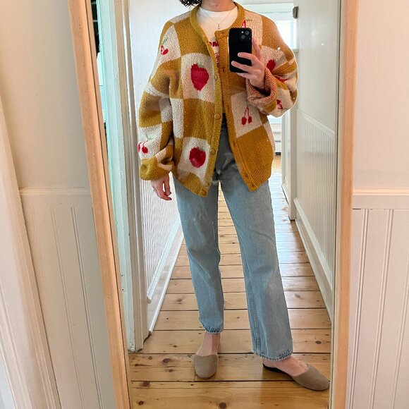 Lisa Says Gah Sweaters - Lisa Says Gah Lauda Cardi - Fruit Check Size XS/S